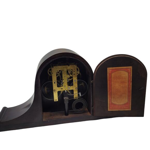 Vintage Antique Ingraham Mantle Clock Duplex in great working condition. - Picture 13 of 15